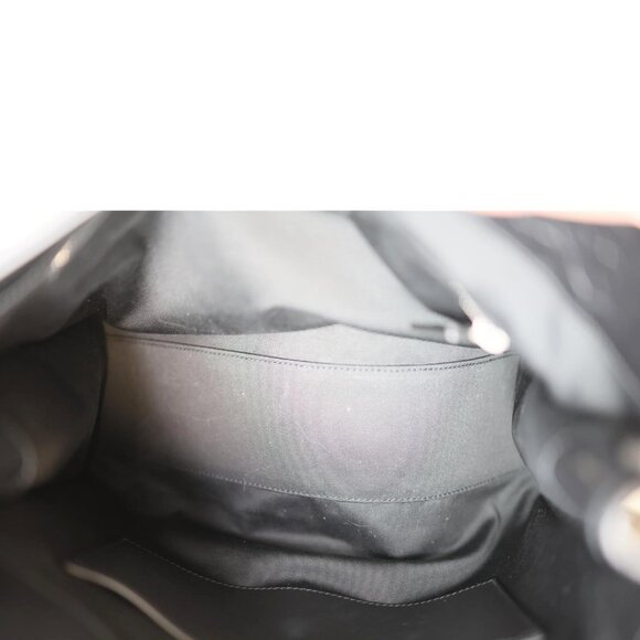 Yves Saint Laurent  Niki Medium Crinkled Leather Shopping Tote Bag Black - Picture 10 of 12